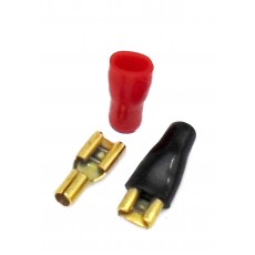 GFD14-48: 14 AWG 3/16" Gold Spade Solderless Crimp Terminal