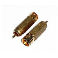 AG1002G: 12mm GOLD RCA PLUG,  2-Pack, RCA CONNECTOR​ 