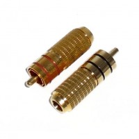 AG1014: 6mm GOLD RCA PLUG, 2-Pack, RCA CONNECTOR​ 