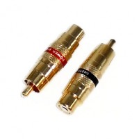 AG1018: GOLD RCA JACK TO RCA PLUG, 2-Pack, RCA CONNECTOR​ 