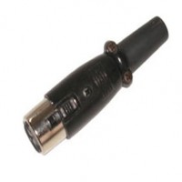 MC1002: BLACK 3PIN FEMALE XLR CONNECTOR