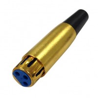 MC1004G: GOLD 3PIN FEMALE XLR CONNECTOR