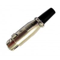 MC1006S: SILVER 3PIN FEMALE XLR CONNECTOR