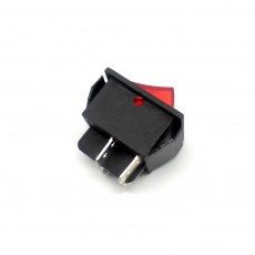 SW1029: LED ROCKER SWITCH DPDT 6P ON/ON 125VAC 20A, Bl,Rd