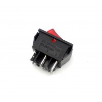 SW1031: LED ROCKER SWITCH,DPDT 6P ON/ON 125V,20A,Bl,Rd