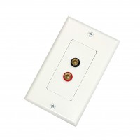 AV102G: 1 Pair banana jacks decora wall plate