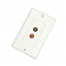 AV102G: 1 Pair banana jacks decora wall plate