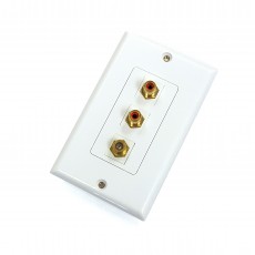 AV107G: Dual RCA jacks+F-81 decora wall plate