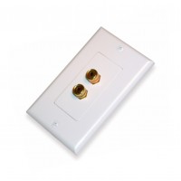 AV146G: Banana Binding Post Wall Plate for 1 Speaker