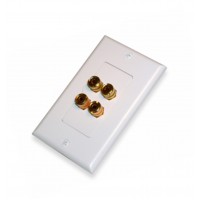 AV147G: Banana Binding Post Wall Plate for 2 Speakers