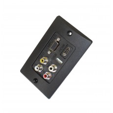 CAT-HD1AMVU: USB+HDMI+VGA+AV+3.5 Mini ST wall plate