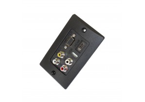 CAT-HD1AMVU: USB+HDMI+VGA+AV+3.5 Mini ST wall plate