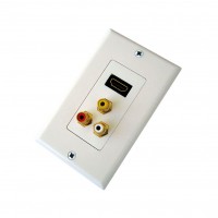 CAT-HD1AV: 1 HDMI F+3 RCA F(Wh/Rd/Yel) decora wall plate