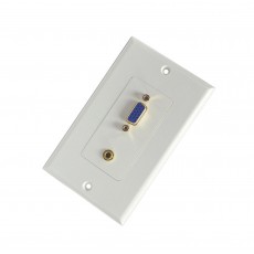 CAT-VGA3.5S: VGA F + 3.5 Mini Stereo F decora wall plate