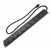 CAT106-8: 8 Outlets Rack-able Power Strip cETL Listed 