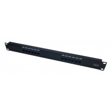 CAT12-6: 12-Port 1U Rack Mountable Patch Panel for CAT6