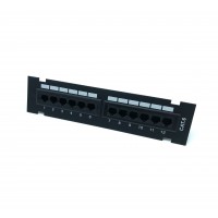 CAT12MS-6: 12-Port Mini patch panel for CAT6