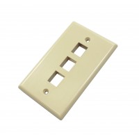 CAT503IV-3: 3 hole wall plate for CAT5/6