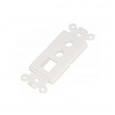 CAT504-K2C: 1 Keystone & 2 F Connectors decora insert plate