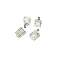 PH114-4M:  4 Pins Tel. Modular plug 6P4C,100-Pack