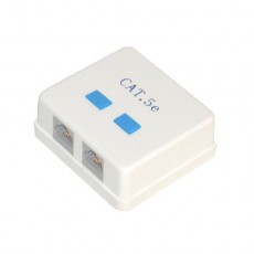 CAT-302: CAT5E Surface Mount Box with 2*RJ45 Jack