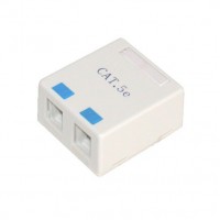 CAT-502: Dual Port Surface Mount Box for Keystone Insert