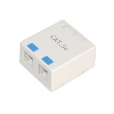 CAT-502: Dual Port Surface Mount Box for Keystone Insert