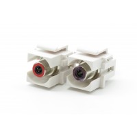 CAT-513C2: Audio Coupler Insert (Bk,Rd), 2pcs/Pack