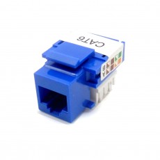 CAT-600EP: Punch Down Type CAT-6 Keystone Jack (Blue, White)