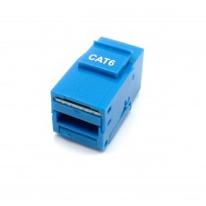 CAT-650: Tool-less Slim Type CAT-6 Keystone Jack (Blue,White)