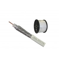 RG6U64-500W: Coaxial Cable RG6/U64 500FT | White