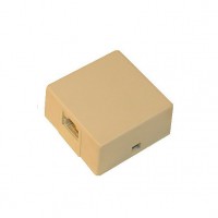 TC6008-4: Telephone Surface Mount Jack, RJ11, 6P4C (Ivory,Wh)