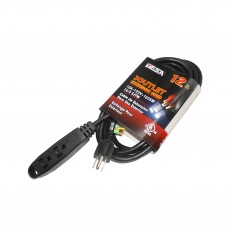 CA1032-12: 12FT, 3 Outlet Outdoor Extension Cords cETL Listed 