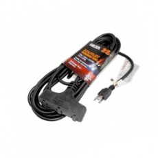 CA1033-25: 25FT, 3 Outlet Outdoor Extension Cords | Black