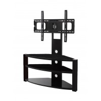 PPA-039: 37'' To 60'' 3 Glass Shelves Floor Stand for TVs