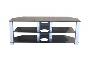 PPA-080: 65" 3 Glass Shelves Floor Stand For Big TV Display
