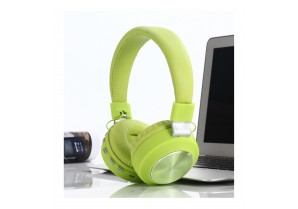 BHS-001G: Green Wireless Bluetooth Headphones