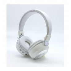 BHS-001W: White Wireless Bluetooth Headphones