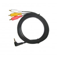 CA1076: 3FT TO 12FT, GOLD 3RCA PLUG TO 3.5mm STEREO CABLE