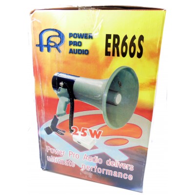 ER66S, MEGAPHONE, Porte-voix 25w avec micro main +  - Levenly