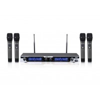 PPA41: 4-Channel UHF Wireless Microphone System, Digital Display